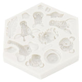 Silicone Mold Cute Animal Shape Easy Demoulding Flexible Soft Baking Mold for DIY Cake Fondant Chocolate 951 Grey