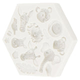 Silicone Mold Cute Animal Shape Easy Demoulding Flexible Soft Baking Mold for DIY Cake Fondant Chocolate 951 Grey