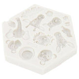 Silicone Mold Cute Animal Shape Easy Demoulding Flexible Soft Baking Mold for DIY Cake Fondant Chocolate 951 Grey