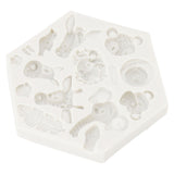Silicone Mold Cute Animal Shape Easy Demoulding Flexible Soft Baking Mold for DIY Cake Fondant Chocolate 951 Grey