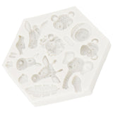 Silicone Mold Cute Animal Shape Easy Demoulding Flexible Soft Baking Mold for DIY Cake Fondant Chocolate 951 Grey