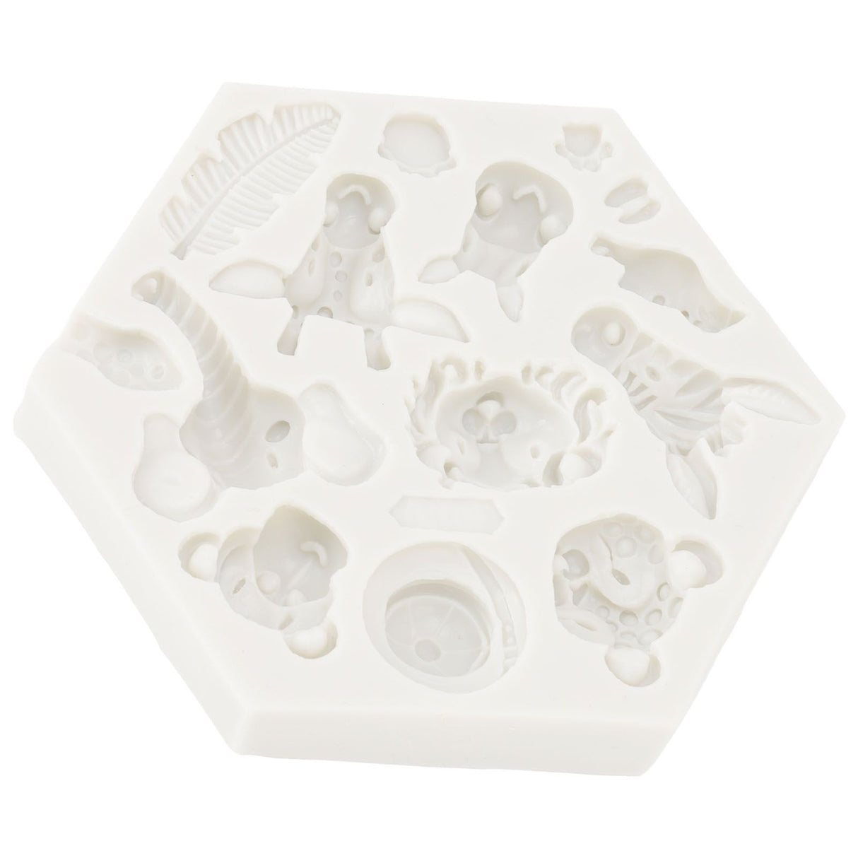 Silicone Mold Cute Animal Shape Easy Demoulding Flexible Soft Baking Mold for DIY Cake Fondant Chocolate 951 Grey