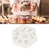 Silicone Mold Cute Animal Shape Easy Demoulding Flexible Soft Baking Mold for DIY Cake Fondant Chocolate 951 Grey
