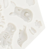 Silicone Mold Cute Animal Shape Easy Demoulding Flexible Soft Baking Mold for DIY Cake Fondant Chocolate 951 Grey