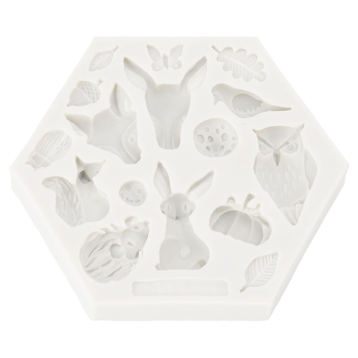 Silicone Mold Cute Animal Shape Easy Demoulding Flexible Soft Baking Mold for DIY Cake Fondant Chocolate 952 Grey