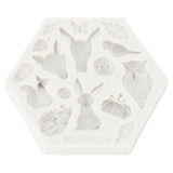 Silicone Mold Cute Animal Shape Easy Demoulding Flexible Soft Baking Mold for DIY Cake Fondant Chocolate 952 Grey