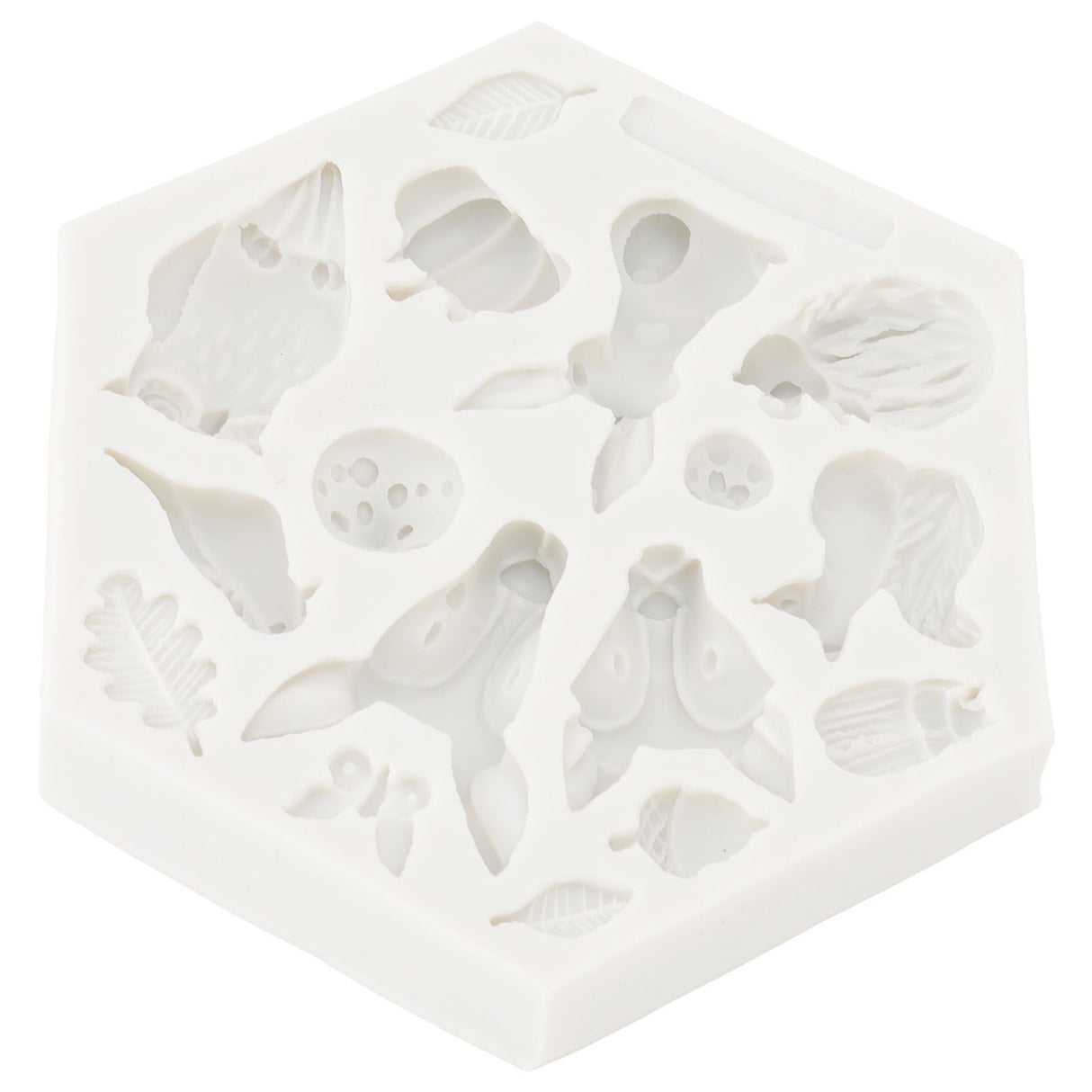 Silicone Mold Cute Animal Shape Easy Demoulding Flexible Soft Baking Mold for DIY Cake Fondant Chocolate 952 Grey