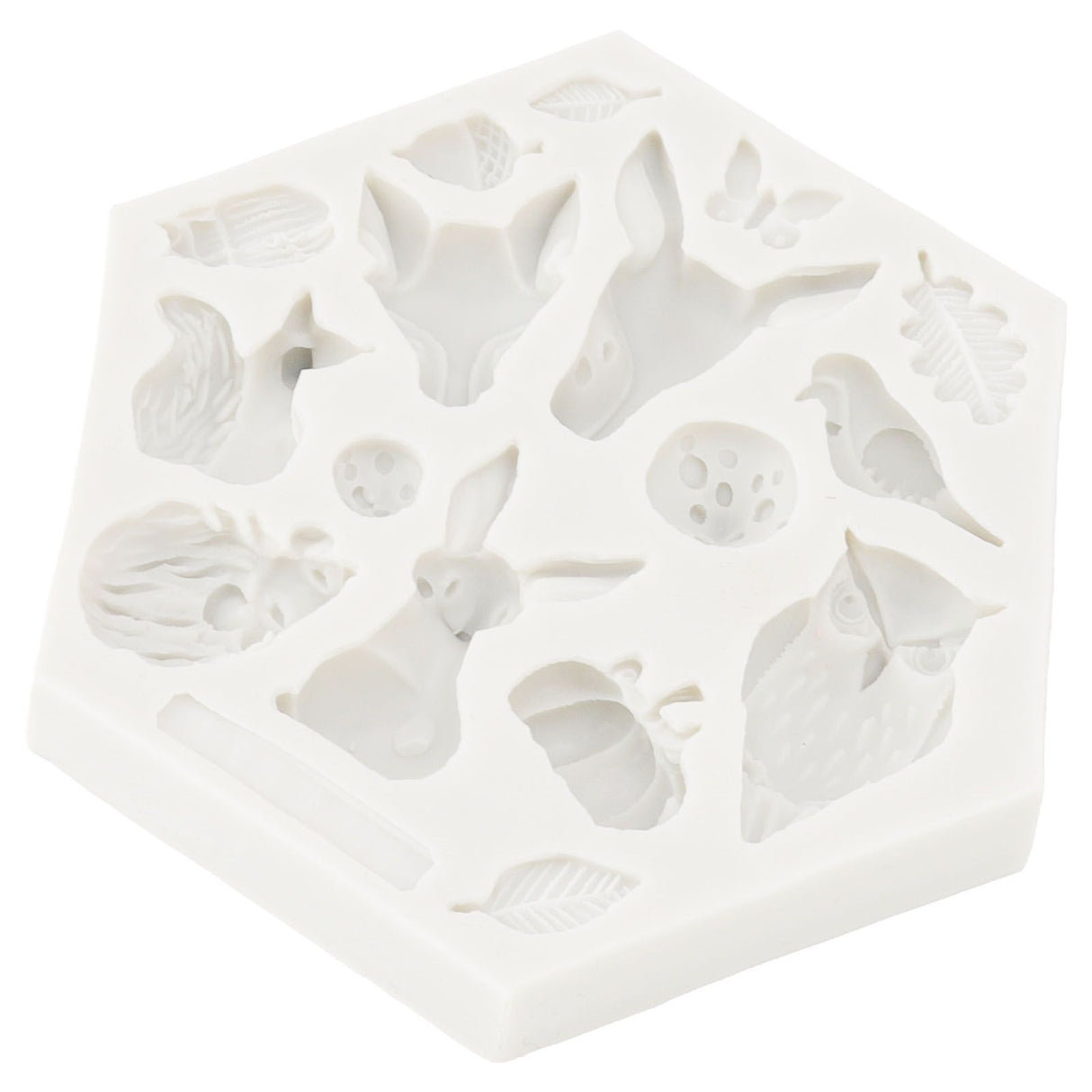 Silicone Mold Cute Animal Shape Easy Demoulding Flexible Soft Baking Mold for DIY Cake Fondant Chocolate 952 Grey