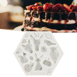 Silicone Mold Cute Animal Shape Easy Demoulding Flexible Soft Baking Mold for DIY Cake Fondant Chocolate 952 Grey