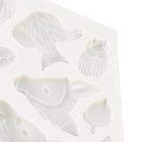 Silicone Mold Cute Animal Shape Easy Demoulding Flexible Soft Baking Mold for DIY Cake Fondant Chocolate 952 Grey