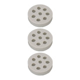 3Pcs Silicone Mold Raspberry Shape Easy Demoulding Flexible Soft Grey Baking Mold for DIY Cake Fondant Chocolate - Close-Up Angle