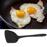 5Pcs Cooking Spatula with Hanging Hole Ergonomic Prevent Scalding Chinese Silicone Spatula for Kitchen Black