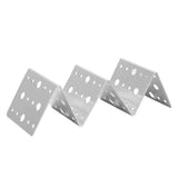 Taco Holder Round Holes Stainless Steel Taco Holder Stand Dishwasher Oven and Grill Safe 14x5x4cm / 5.5x2.0x1.6in - Rear View