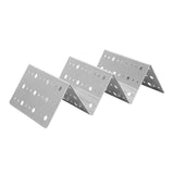 Taco Holder Round Holes Stainless Steel Taco Holder Stand Dishwasher Oven and Grill Safe 20x10x6cm / 7.9x3.9x2.4in - Side View