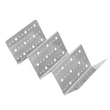 Taco Holder Round Holes Stainless Steel Taco Holder Stand Dishwasher Oven and Grill Safe 20x10x6cm / 7.9x3.9x2.4in - Top-Down View