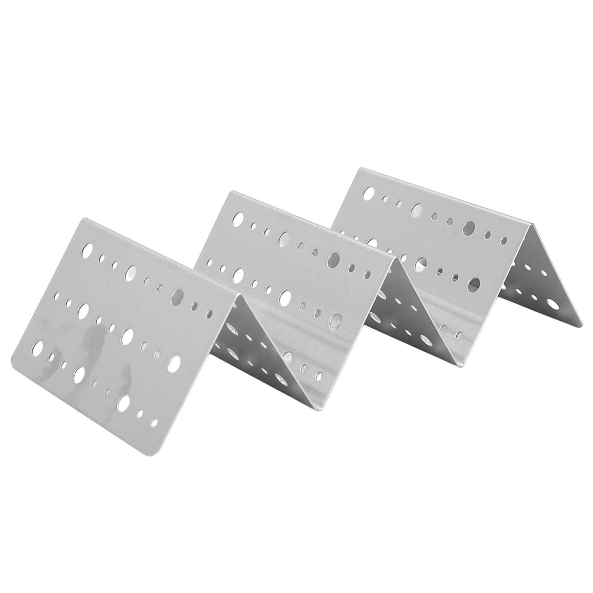 Taco Holder Round Holes Stainless Steel Taco Holder Stand Dishwasher Oven and Grill Safe 20x10x6cm / 7.9x3.9x2.4in