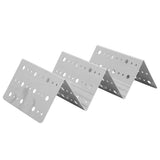 Taco Holder Round Holes Stainless Steel Taco Holder Stand Dishwasher Oven and Grill Safe 20x10x6cm / 7.9x3.9x2.4in
