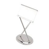 Business Card Holder Stainless Steel Elegant Style Antioxidant Durable Stable Name Card Holder for Office Party Meeting Silver - Rear View