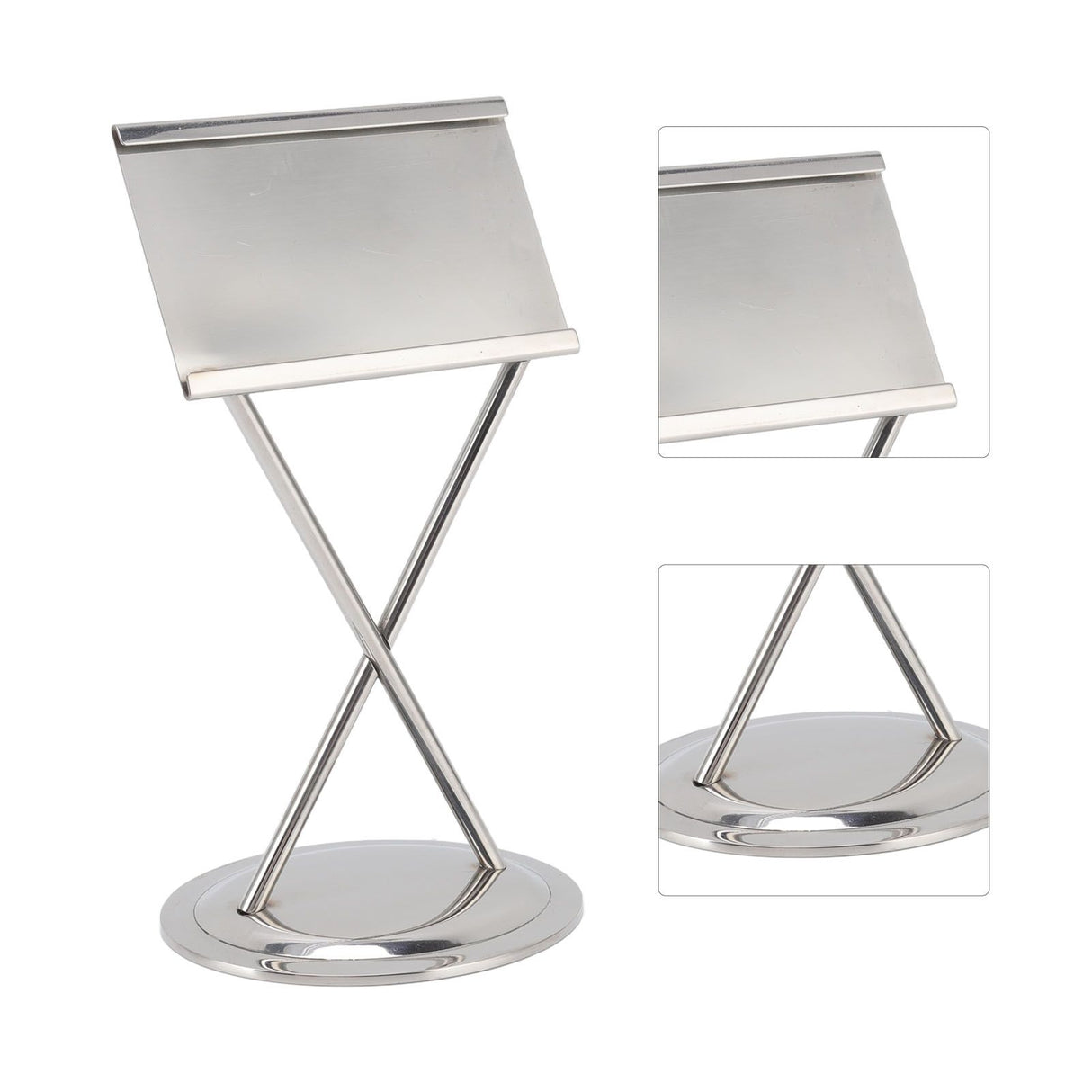 Business Card Holder Stainless Steel Elegant Style Antioxidant Durable Stable Name Card Holder for Office Party Meeting Silver