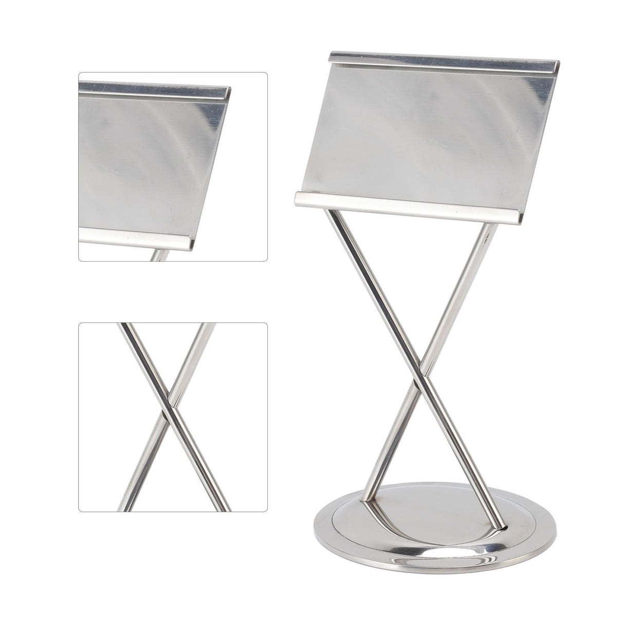 Business Card Holder Stainless Steel Elegant Style Antioxidant Durable Stable Name Card Holder for Office Party Meeting Silver
