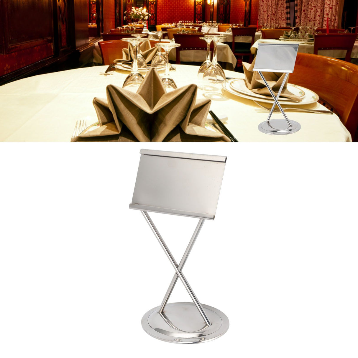 Business Card Holder Stainless Steel Elegant Style Antioxidant Durable Stable Name Card Holder for Office Party Meeting Silver