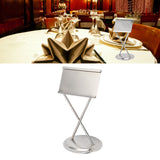 Business Card Holder Stainless Steel Elegant Style Antioxidant Durable Stable Name Card Holder for Office Party Meeting Silver