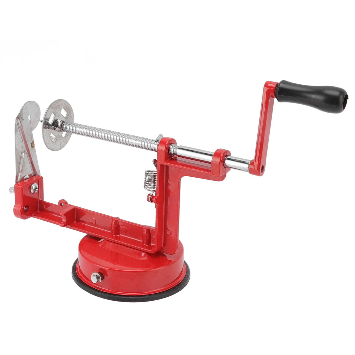 Potato Spiral Cutter Multifunctional Manual Rotating Stainless Steel Blade Rust Resistant Red Twisted Spiral Potato Peeler