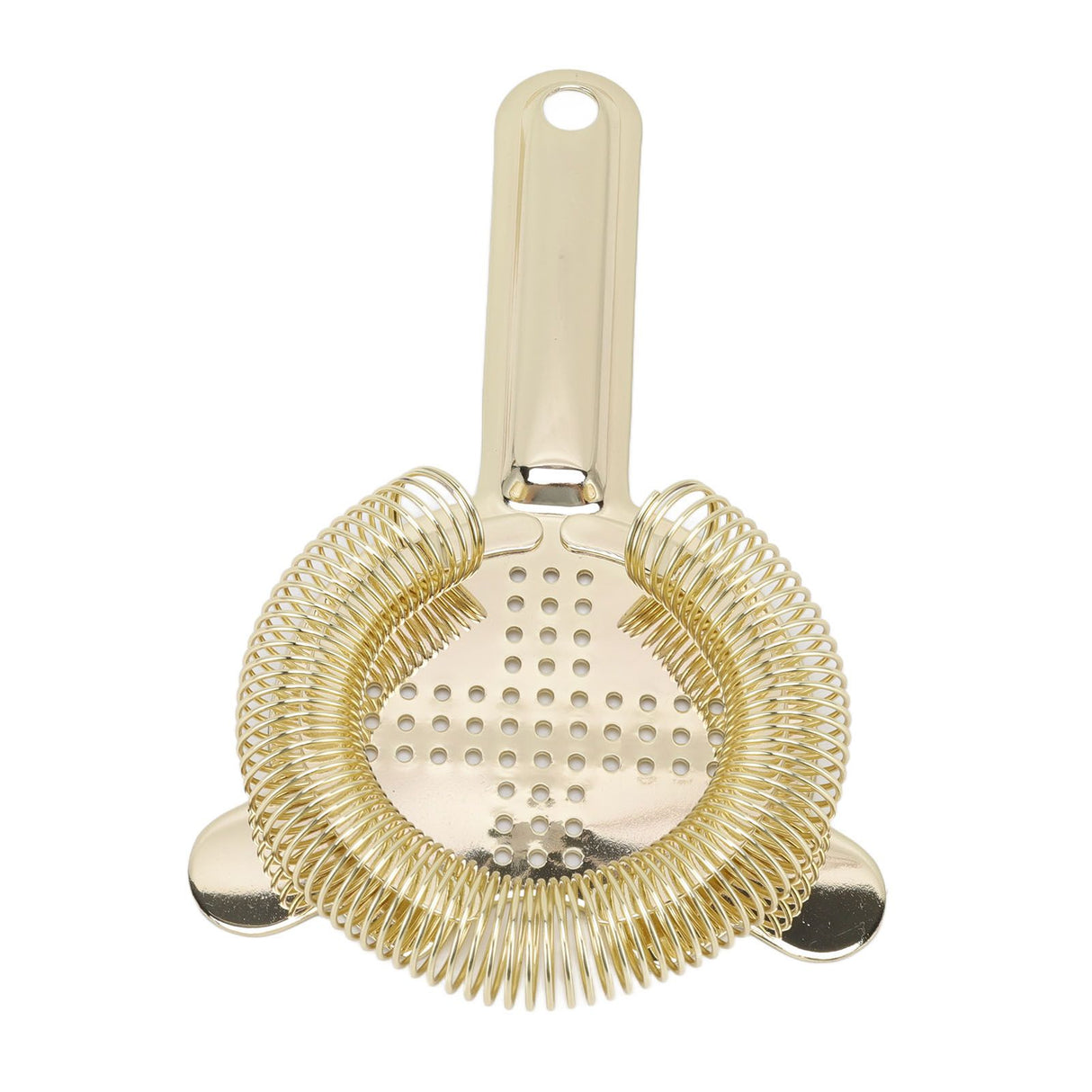 Cocktail Strainer Anti Rust Efficient Filtering 304 Stainless Steel Strainer Bar Tool for Home Mini Bars Clubs Restaurants Gold
