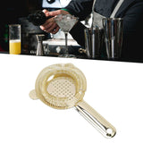 Cocktail Strainer Anti Rust Efficient Filtering 304 Stainless Steel Strainer Bar Tool for Home Mini Bars Clubs Restaurants Gold