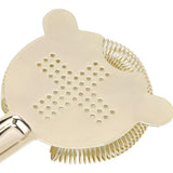 Cocktail Strainer Anti Rust Efficient Filtering 304 Stainless Steel Strainer Bar Tool for Home Mini Bars Clubs Restaurants Gold