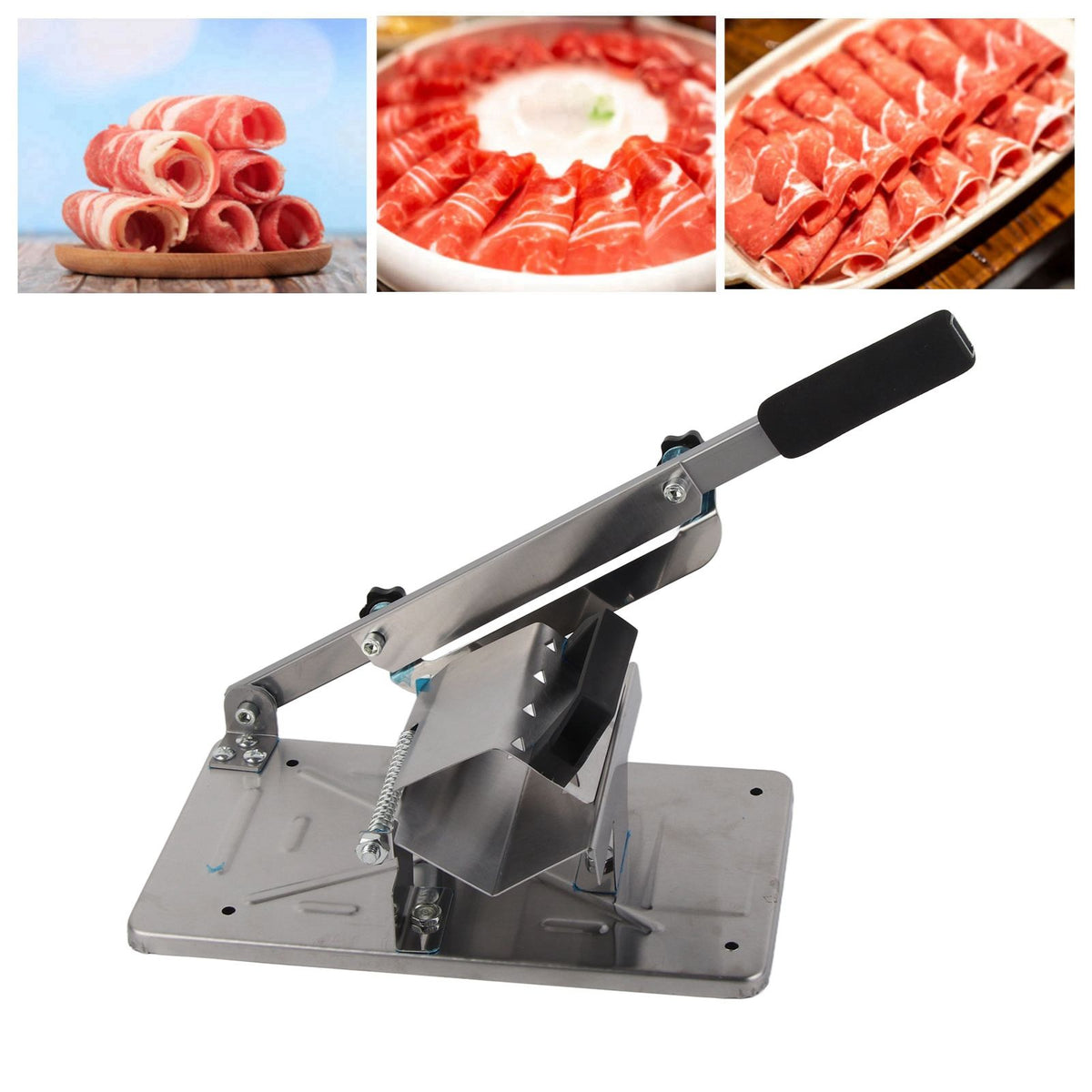 Household Manual Lamb Slicing Machine Frozen Meat Cutting Machine Beef Mutton Sheet Rolls Cutter for Kitchen