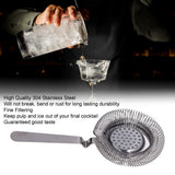 Bar Strainer Fine Filtering Professional Stainless Steel Cocktail Strainer for Bartending Restaurant Party Black Plated - Extra Image