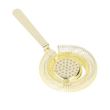Bar Strainer Fine Filtering Professional Stainless Steel Cocktail Strainer for Bartending Restaurant Party Golden - Extra Image