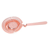 Bar Strainer Fine Filtering Professional Stainless Steel Cocktail Strainer for Bartending Restaurant Party Rose Golden - Low Angle