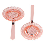 Bar Strainer Fine Filtering Professional Stainless Steel Cocktail Strainer for Bartending Restaurant Party Rose Golden