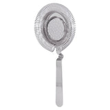 Bar Strainer Fine Filtering Professional Stainless Steel Cocktail Strainer for Bartending Restaurant Party Silver - 45-Degree Angle