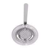 Bar Strainer Fine Filtering Professional Stainless Steel Cocktail Strainer for Bartending Restaurant Party Silver