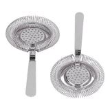 Bar Strainer Fine Filtering Professional Stainless Steel Cocktail Strainer for Bartending Restaurant Party Silver
