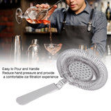 Bar Strainer Fine Filtering Professional Stainless Steel Cocktail Strainer for Bartending Restaurant Party Silver