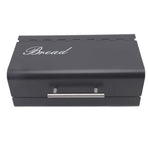 Bread Bin Large Capacity Save Countertop Space Bread Storage Container with Clamshell Door for Home Kitchen Office Dark Grey