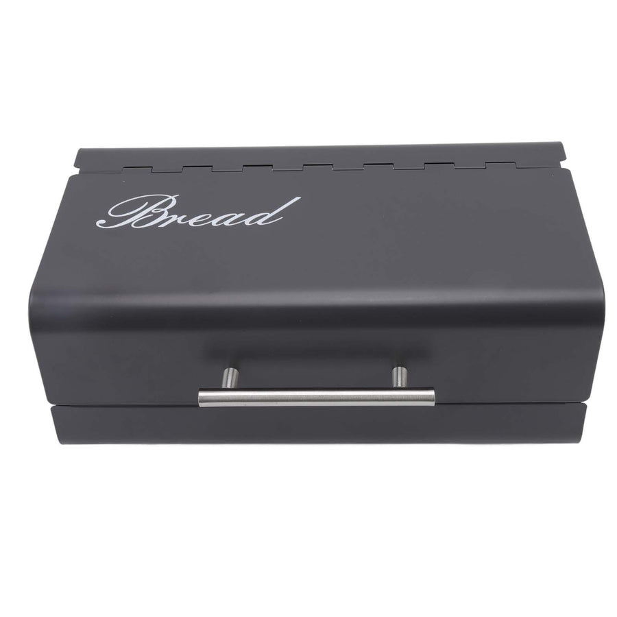 Bread Bin Large Capacity Save Countertop Space Bread Storage Container with Clamshell Door for Home Kitchen Office Dark Grey
