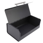 Bread Bin Large Capacity Save Countertop Space Bread Storage Container with Clamshell Door for Home Kitchen Office Dark Grey