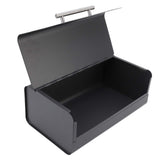 Bread Bin Large Capacity Save Countertop Space Bread Storage Container with Clamshell Door for Home Kitchen Office Dark Grey - Rear View