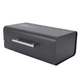 Bread Bin Large Capacity Save Countertop Space Bread Storage Container with Clamshell Door for Home Kitchen Office Dark Grey