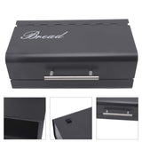 Bread Bin Large Capacity Save Countertop Space Bread Storage Container with Clamshell Door for Home Kitchen Office Dark Grey