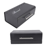 Bread Bin Large Capacity Save Countertop Space Bread Storage Container with Clamshell Door for Home Kitchen Office Dark Grey - Extra Image