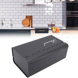 Bread Bin Large Capacity Save Countertop Space Bread Storage Container with Clamshell Door for Home Kitchen Office Dark Grey
