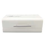 Bread Bin Large Capacity Save Countertop Space Bread Storage Container with Clamshell Door for Home Kitchen Office White