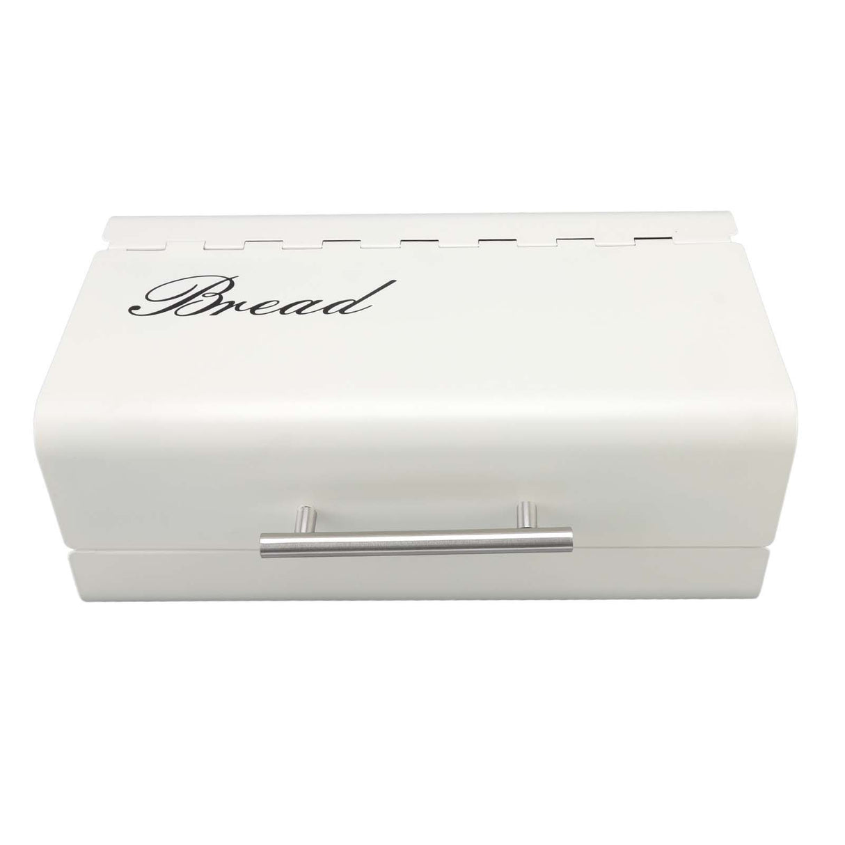 Bread Bin Large Capacity Save Countertop Space Bread Storage Container with Clamshell Door for Home Kitchen Office White