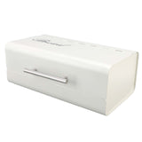 Bread Bin Large Capacity Save Countertop Space Bread Storage Container with Clamshell Door for Home Kitchen Office White